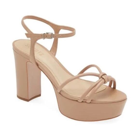 Schutz Platform Sandals Womens 9 Y2K Revival Minimalist Chic Wedding Event - Picture 1 of 12